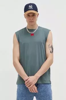 Хлопковая футболка HUGO Hugo, зеленый