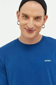 Хлопковая футболка Hugo, синий