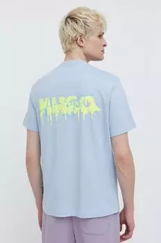 Хлопковая футболка Hugo, синий