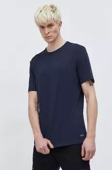 Хлопковая футболка Hugo, темно-синий