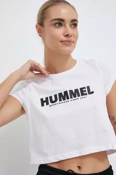 Хлопковая футболка Hummel, белый