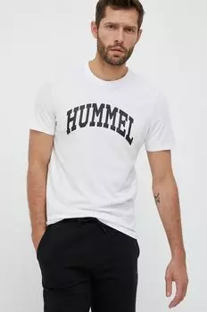 Хлопковая футболка Hummel, белый