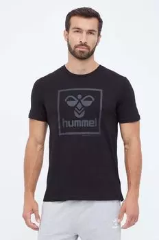 Хлопковая футболка Hummel, черный