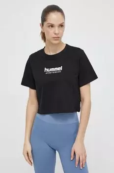Хлопковая футболка Hummel, черный