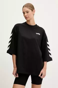 Хлопковая футболка Hummel, черный