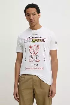 Хлопковая футболка Iceberg, белый