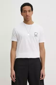 Хлопковая футболка Iceberg, белый