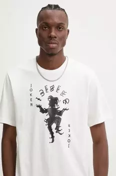 Хлопковая футболка Iceberg, бежевый