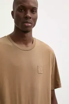 Хлопковая футболка Iceberg, бежевый