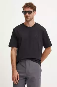 Хлопковая футболка Iceberg, черный