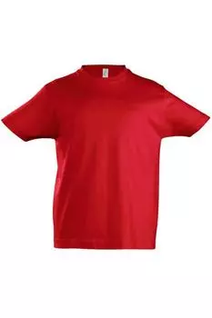 Хлопковая футболка Imperial с короткими рукавами SOL'S, красный