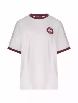 Хлопковая футболка Interlocking G Gucci, белый