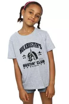 Хлопковая футболка Iron Man Hulkbuster's Bustin Club Marvel, серый