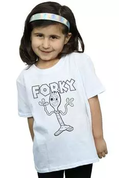 Хлопковая футболка «История игрушек 4» Forky Disney, белый