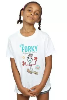 Хлопковая футболка «История игрушек 4» Forky «Друг ручной работы» Disney, белый