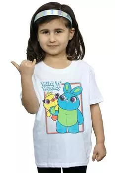 Хлопковая футболка «История игрушек 4: Утка и кролик» Wild And Wacky Disney, белый