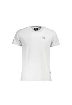 Хлопковая футболка it с вышитым логотипом La Martina, серый