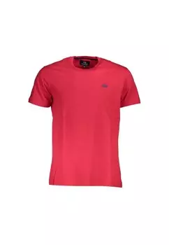 Хлопковая футболка it с вышитым логотипом La Martina, красный