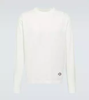 Хлопковая футболка из джерси Bottega Veneta, Chalk