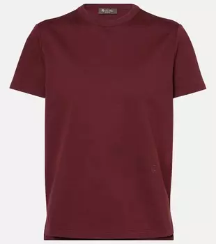 Хлопковая футболка из джерси Loro Piana, Deep Maroon