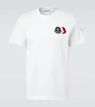Хлопковая футболка из джерси Moncler, Silk White