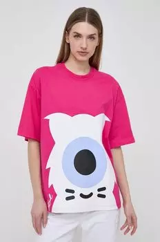 Хлопковая футболка из коллаборации с Darcel Disappoints Karl Lagerfeld, розовый