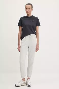 Хлопковая футболка Jack Wolfskin, темно-синий