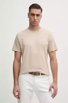 Хлопковая футболка Jacko Pepe Jeans, бежевый