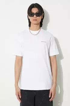 Хлопковая футболка Johannes Norse Projects, белый