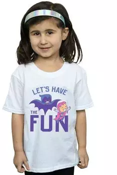 Хлопковая футболка «Юные титаны, вперед, повеселимся» DC Comics, белый