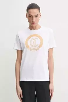 Хлопковая футболка Just Cavalli, белый