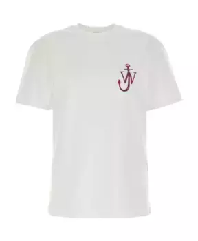 Хлопковая футболка Jw Anderson, белый