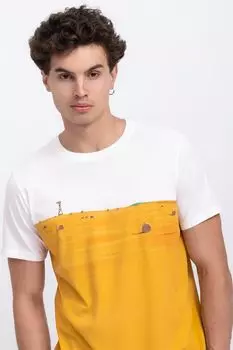 Хлопковая футболка Kaft, оранжевый