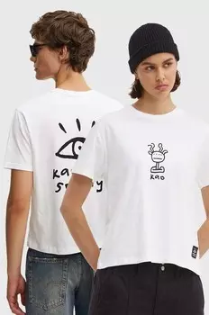 Хлопковая футболка Kaotiko, бежевый