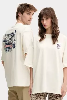 Хлопковая футболка Kaotiko, бежевый