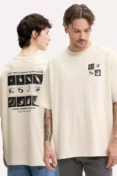 Хлопковая футболка Kaotiko, бежевый