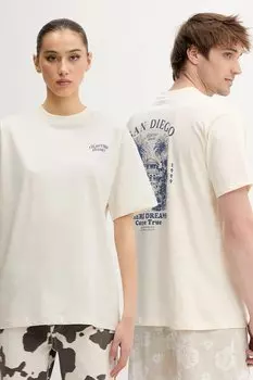 Хлопковая футболка Kaotiko, бежевый