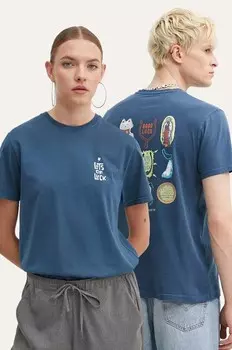 Хлопковая футболка Kaotiko, бирюзовый