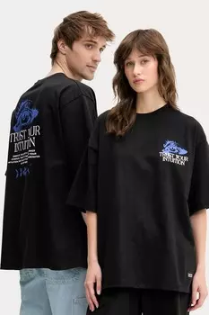 Хлопковая футболка Kaotiko, черный