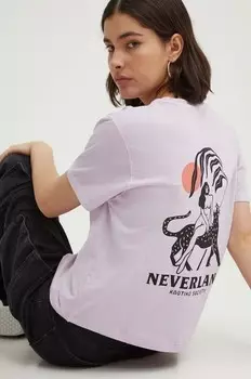 Хлопковая футболка Kaotiko, фиолетовый