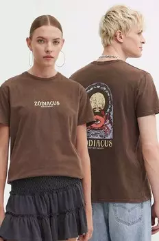 Хлопковая футболка Kaotiko, коричневый