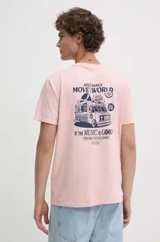 Хлопковая футболка Kaotiko, розовый