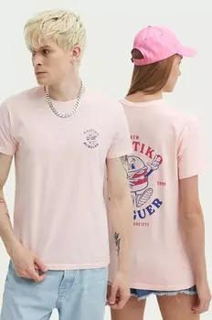 Хлопковая футболка Kaotiko, розовый