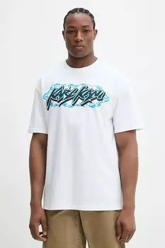 Хлопковая футболка Karl Kani, белый