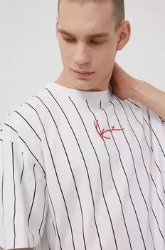 Хлопковая футболка Karl Kani, белый