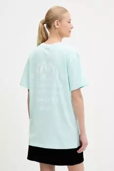 Хлопковая футболка Karl Kani, бирюзовый