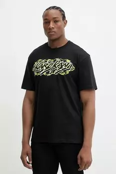 Хлопковая футболка Karl Kani, черный