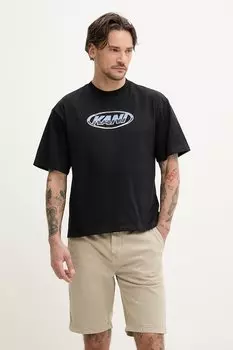 Хлопковая футболка Karl Kani, черный