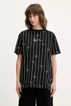 Хлопковая футболка Karl Kani, черный