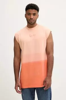 Хлопковая футболка Karl Kani, оранжевый